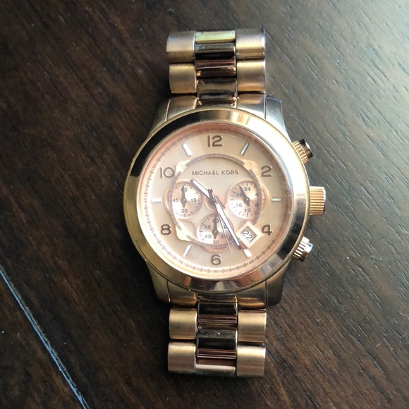 Michael Kors Big Face Rose Gold Womens 